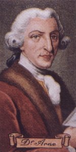 Thomas Augustine Arne by Unknown